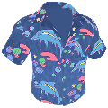 Sea Life-Print Shirt from Ark: Survival Evolved